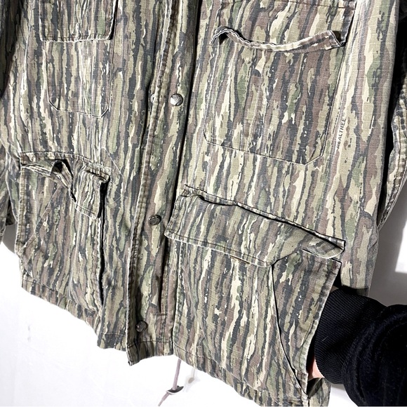 Vintage Trohpy Club Realtree Camo Zip Front Utility Hunting Jacket XL - Picture 15 of 16